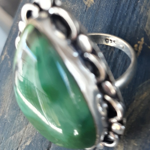 New Dendritic Opal 925 Silver Ring. - Picture 8 of 8